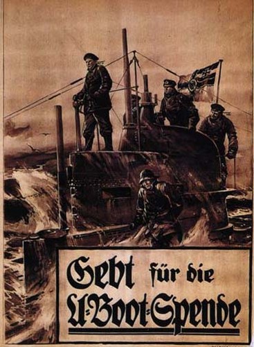 Boot der Baureihe U51 - U 56 auf Spendenplakat